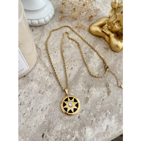 Collier 65CM Soleil Noir