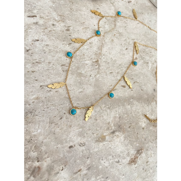 Sautoir Plum avec des perles
