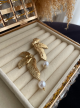 Boucle feuilles avec Perle