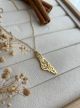 Collier carte Palestine avec calligraphie arabe