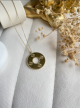 Collier disque trèfles gravés