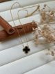 Collier clover noir