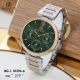 Montre Bigotti Argent & Rose Gold Fond Vert