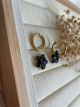 BOUCLES D’OREILLES ETOILE AVEC STRASS NOIR