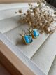 MINI BOUCLES D'OREILLES BLEU