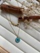 Collier Double chaîne avec pierre Bleu Ciel 
